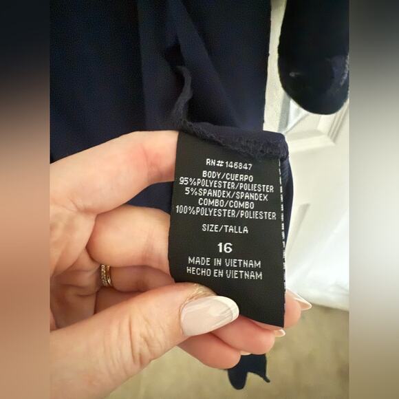 NWT Le Bos Plus Size Round Neck 3/4 Sleeve Embroidered Trim Duster 3-Piece Set - Picture 10 of 14